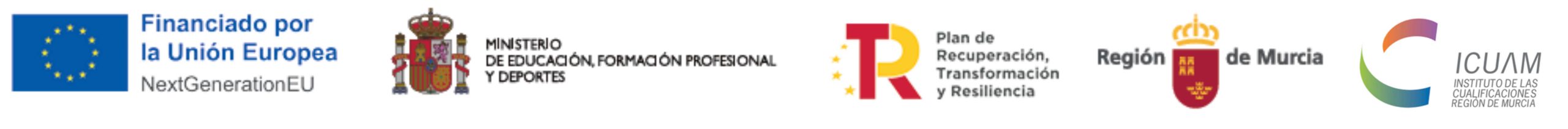 Financiado por la Unión Europea NextGenerationEU, Ministerio de Educación, Formación Profesional y Deportes, Plan de Recuperación, Transformación y Resiliencia, Región de Murcia e ICUAM
